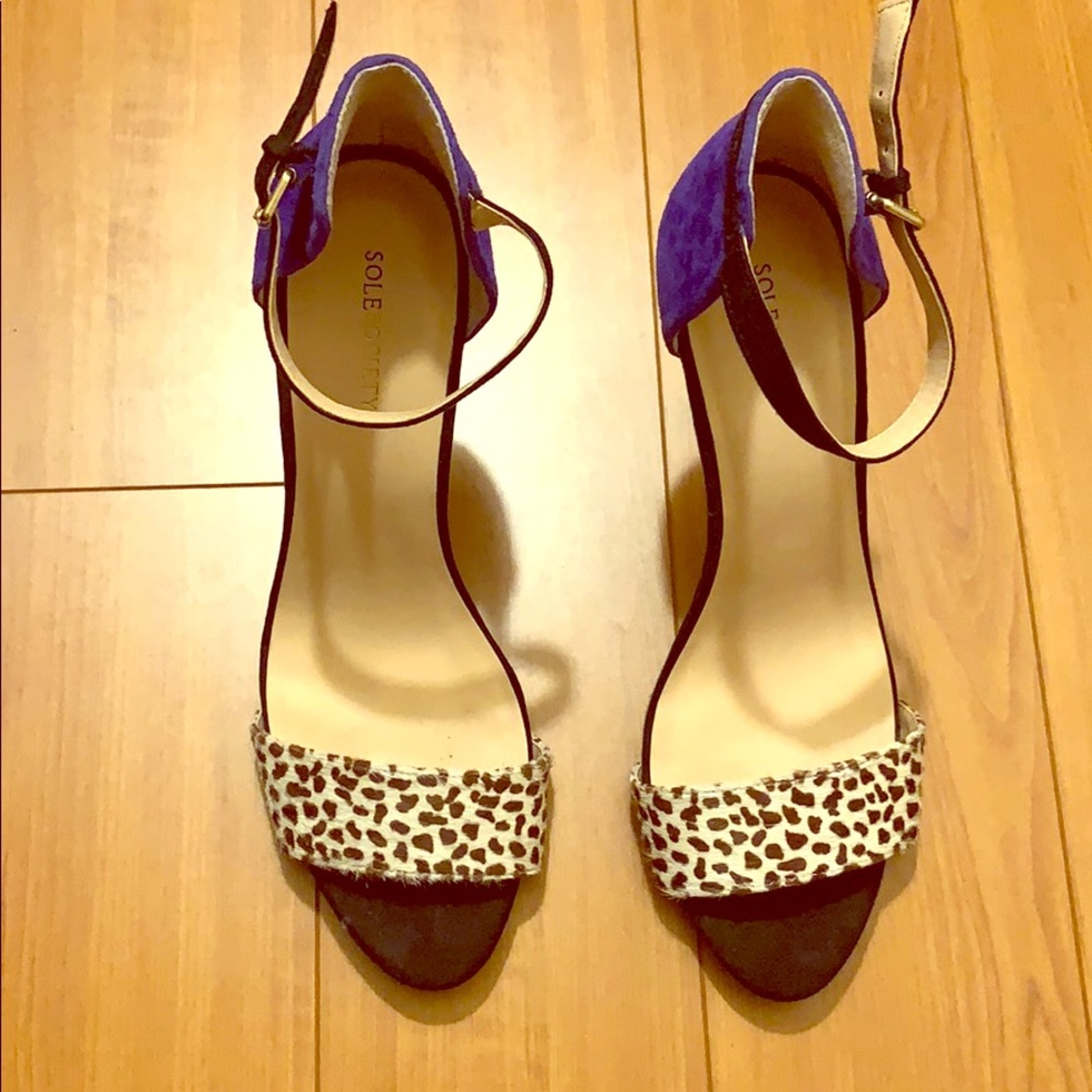 Sole society animal print heels